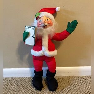 Vintage Annalee Santa with Book: 1967/1972